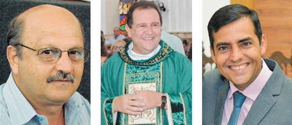 Waldenir Cuin, Padre Gilmar e Pastor Paulo Henrique falam sobre as crenças de cada religião (Foto: Arquivo Pessoal)