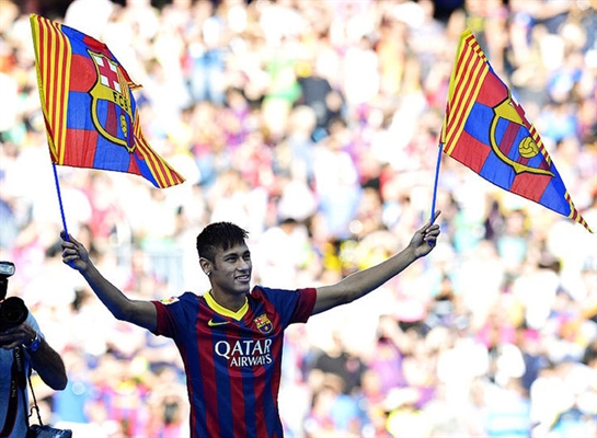 Craque em sua apresentação no Camp Nou