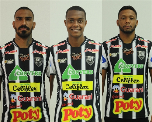 Guilherme Café, Hugo e Diego Dentinho são os novos reforços do CAV (Fotos: Rafael Bento/CAV)