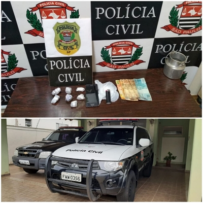 Os policiais da Dise apreenderam drogas, celular, dinheiro e material usado na embalagem  (Foto: Divulgação/Dise)