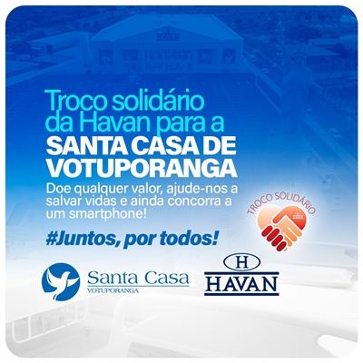 consumidores podem destinar valores das compras para o Hospital (Imagem: Divulgação/Santa Casa de Votuporanga)