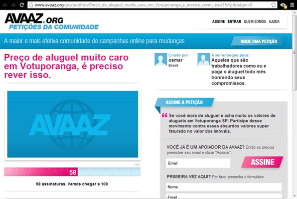 Preço do aluguel em Votuporanga ganha mobilização na internet