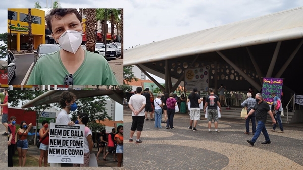 Entre as pautas do ‘Fora Bolsonaro’ estavam a defesa a democracia e combate à desinformação; para Michael Daniel Bomm, ato denunciou ‘desgoverno’ (Fotos: A Cidade)