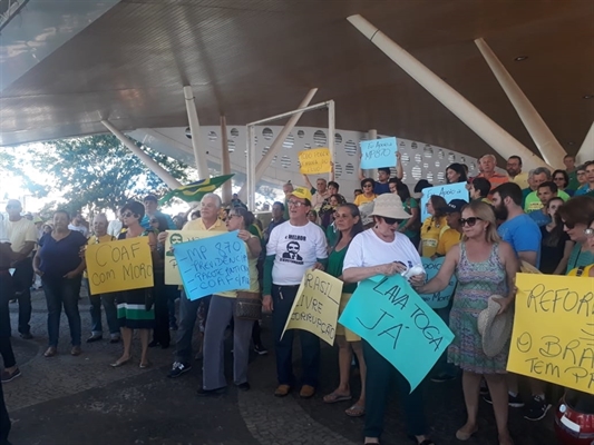 Em maio, o movimento realizou uma manifestação em apoio ao presidente Jair Bolsonaro (Foto: A Cidade)