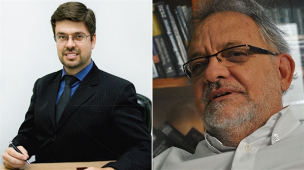 Os advogados votuporanguenses Jeronimo Figueira da Costa Filho e Leandro Vinicius Conceição palestraram em evento na Alesp (Fotos: Arquivo pessoal/A Cidade)