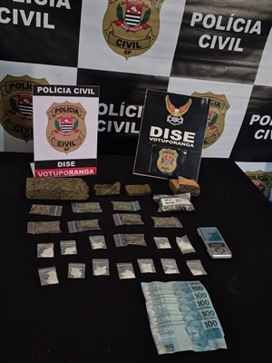 A droga foi apreendida pela polícia e o suspeito encaminhado ao sistema prisional (Foto: Divulgação)
