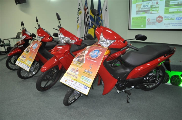 Sorteio das motocicletas será hoje