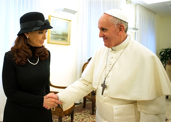Papa Francisco almoça com Cristina Kirchner em visita 