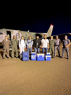 Ato solidário emociona Votuporanga; órgãos foram captados na Santa Casa e transportados por avião da FAB (Foto: Santa Casa)