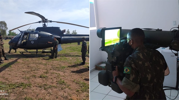 No quartel de artilharia, a turma pôde conhecer radares, lançadores de míssil de última geração, simuladores e até um helicóptero (Fotos: Divulgação)