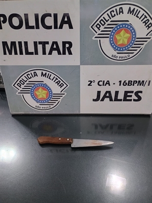 Um homem foi preso pela Polícia Militar de Jales por tentativa de homicídio na avenida Paulo Marcondes (Foto: Divulgação/Polícia Militar)