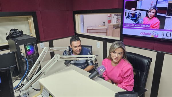 Tércio e Rosana Miranda estiveram na Cidade FM para falar sobre os últimos preparativos para o Votu International Rodeo (Foto: A Cidade)