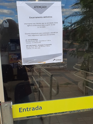 Comunicado oficial anuncia fechamento em 31 de dezembro; clientes devem se deslocar a unidades centrais (Foto: A Cidade)