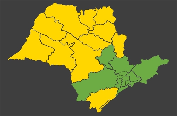 A região que está na fase amarela já aguarda avanço na flexibilização para fase verde, em função da queda de contágio que vem ocorrendo nos últimos dias (Foto: Estado de São Paulo)