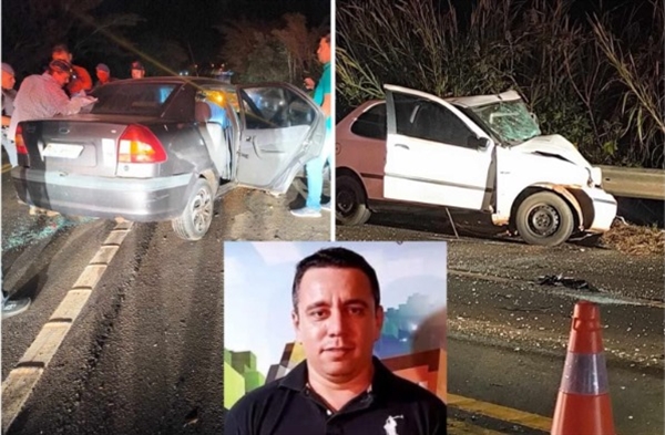 O acidente envolveu dois veículos em uma colisão frontal e acabou tirando a vida de um homem além de deixar dois gravemente ferido (Foto: Reprodução)