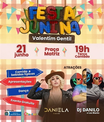 O evento acontece nesta sexta-feira (21), na Praça da Matriz, com comidas típicas e dança (Foto: Divulgação)