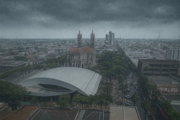 Em menos de 24 horas, chove um quarto da média para o mês em Votuporanga (Foto: Prefeitura de Votuporanga)