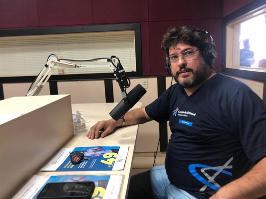 Giuliano Storto mantenedor da Universidade Cruzeiro do Sul em Votuporanga, falou na radio Cidade FM sobre a oportunidade  (Foto: A Cidade)