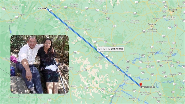 Martha Lopes Silva Weck e seu marido, Luiz Aparecido Weck, sairão de Cuiabá no dia 25 rumo a Votuporanga para o reencontro familiar (Foto: Arquivo pessoal / Montagem: A Cidade)