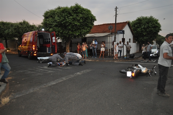 A vítima chegou a ficar desacordada após o acidente (Foto: A Cidade)