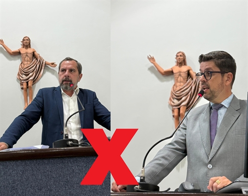 O presidente da Câmara, Daniel David, e o vereador Dr. Leandro voltaram a se estranhar na sessão de ontem à noite (Foto: A Cidade)