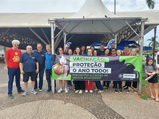 Rotary Clubs de Votuporanga se unem na conscientização sobre o combate à pólio (Foto: Divulgação)