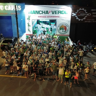 A sede da Torcida Alviverde Votuporanga fica na avenida Onofre de Paula, na zona Oeste da cidade (Foto: Torcida Alviverde de Votuporanga)