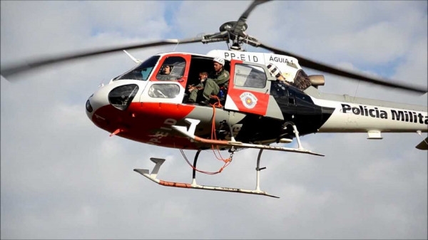 Operação conta com o apoio do helicóptero águia da Polícia Militar (Foto: Divulgação)
