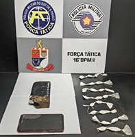 Força Tática prende homem por tráfico de drogas após denúncia anônima em Parisi
