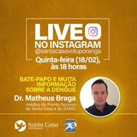 Objetivo da live do hospital é orientar o público sobre a doença e como se prevenir (Imagem: Divulgação/Santa Casa de Votuporanga)