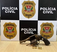 Acusado informou às autoridades que havia jogado a arma do crime, um revólver, em uma represa na zona rural (Foto:  Divulgação/Polícia Civil)
