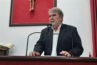 Jorge Seba participou da primeira sessão ordinária da Câmara de 2022 e apresentou seu plano de trabalho para o ano  (Foto: Câmara)