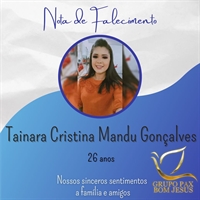 Falece Tainara Cristina Mandu Gonçalves, aos 26 anos