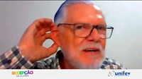 O Professor Gretz foi a aposta motivacional da Unifev para recepcionar docentes e discentes (Imagem: Divulgação)