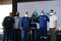 A primeira parte do evento contou com a apresentação do novo vídeo institucional da Saev Ambiental (Foto: Prefeitura de Votuporanga)