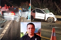 Colisão frontal causada por animal na pista deixa um morto e dois feridos