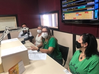 Taiza da Costa, da Apae local; Rosane Lim, do Recanto Tia Marlene; e Neide Hengler, do Idav, falaram sobre os trabalhos das instituições (Foto: A Cidade)