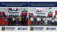 O atleta Josimar Passos de Carvalho Filho e os voluntários da campanha “Votu Solidária” receberam Votos de Congratulação (Foto: Assessoria)
