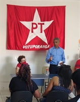 O deputado federal Vicente Paulo da Silva, o Vicentinho (PT), esteve em Votuporanga para um encontro com correligionários (Foto: Divulgação)