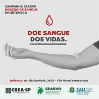 A Searvo reforçou o convite aos associados para que participem da campanha de doação de sangue realizada pela Associação (Foto: Divulgação)