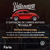 A Faria veículos de Votuporanga realiza pela primeira vez uma exposição de carros antigos na sede da concessionária (Foto: Divulgação)