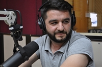 Diego Cope, na época da Votuporanguense, em entrevista para a rádio Cidade FM  (Foto: A Cidade)