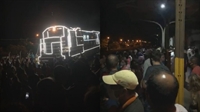 Moradores de Votuporanga se reuniram na estação ferroviária da cidade para acompanhar a chegada do ‘Trem de Natal’ (Fotos: Arquivo pessoal)