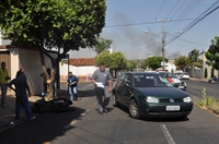 A ocorrência foi registrada no cruzamento da avenida da Saudade com a rua Javari (Foto: Gabriele Reginaldo/A Cidade)
