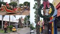 Peças da decoração natalina deste ano em Votuporanga já começaram a ser instaladas no Centro da cidade e no Parque da Cultura (Foto: A Cidade)