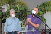 O anúncio foi feito pelo diretor-presidente da Fundação, Celso Penha ao lado do provedor da Santa Casa Luiz Fernando Liévana (Foto: A Cidade)