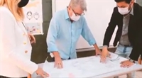 O prefeito Jorge Seba visitou a escola em junho e anunciou as obras de ampliação e melhoria na unidade do São João (Foto: Prefeitura de Votuporanga)