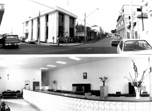 O prédio da Caixa - Este é o  prédio do Banco Nossa Caixa no dia da sua inauguração nos anos 70. A localização é a rua Amazonas esquina com a rua Ceará. Durante muitos anos, e antes mesmo de passar para o Banco do Brasil,  a Caixa Estadual funcionou naquelas instalações, transferindo recentemente para o edifício Alpha Center (rua Amazonas -entre Tietê e Mato Grosso). Este antigo prédio vazio e sem previsão de ocupação, apesar da vontade dos comerciantes das imediações.