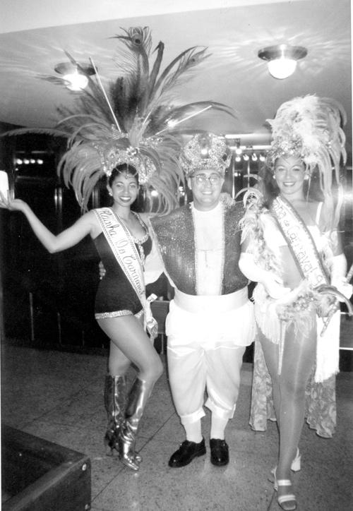 Rei Momo e Rainha do carnaval de 1998 - Juliano e Adriana, com todo esplendor