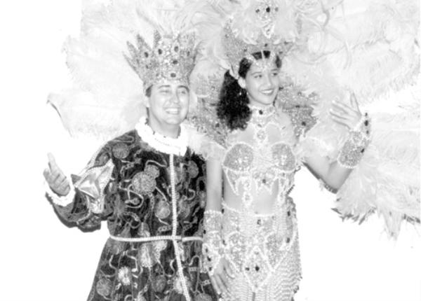 Carnaval de 1996 - Apresentação de fantasias, Rei Momo Juliano Bombom e a Rainha Fernanda Fernandes